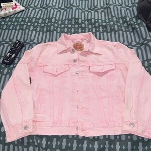 Levi's Light Pink Denim Boyfriend Jacket